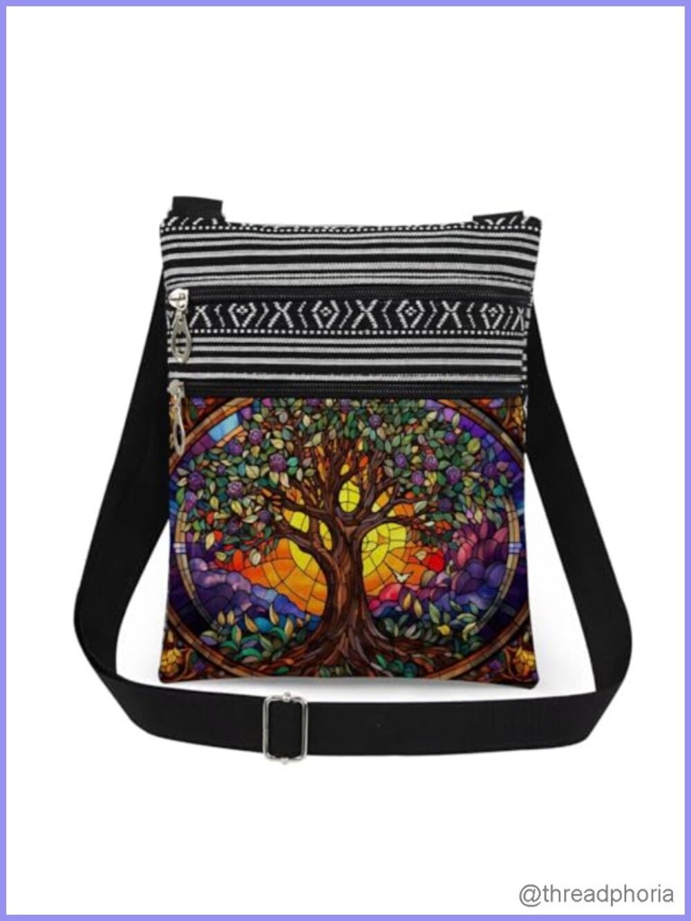 Polyester Crossbody Bag Adjustable Strap Unisex Travel Purse